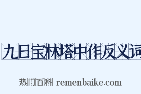九日宝林塔中作反义词是什么意思的图片